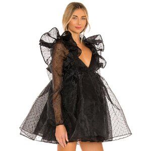 Selkie Sugarfrill Dress in Caviar